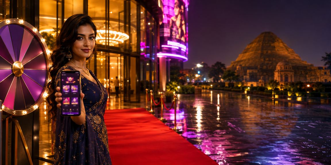 কুমিল্লায় নিওন আলোয় রুলেট গেমের দৃশ্য